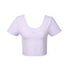 Nike Женский укороченный топ с коротким рукавом и перекрутом Nike Dri-FIT 'Lilac Bloom' FN2852-512