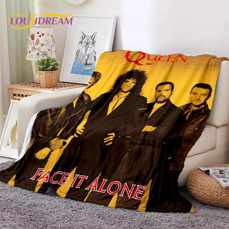 Классика Queen-Rock-Band Freddie Мягкое фланелевое одеяло для кровати, спальни, дивана, пикника, плед для покрывала, отдыха на свежем воздухе, подарок