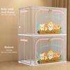Large Storage Box with Handle Transparent Design Zipper Closure Multi-Function Home Quilt Storage