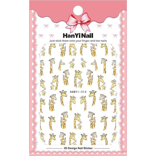 Самоклеящаяся наклейка для ногтей Жираф Божья коровка наклейка для ногтей украшение для ногтей