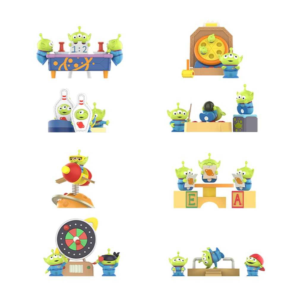 POP MART ALIEN PARTY GAMES Серия Сцена Набор Pop Mart Gacha Gacha Blind Box Фигурка Пластиковая Модель Премиум Игрушка Мягкий Винил Оригинальный Персонаж День Рождения