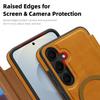 For Samsung Galaxy S25+ Magnetic Case RFID Blocking Card Holder Leather Phone Cover