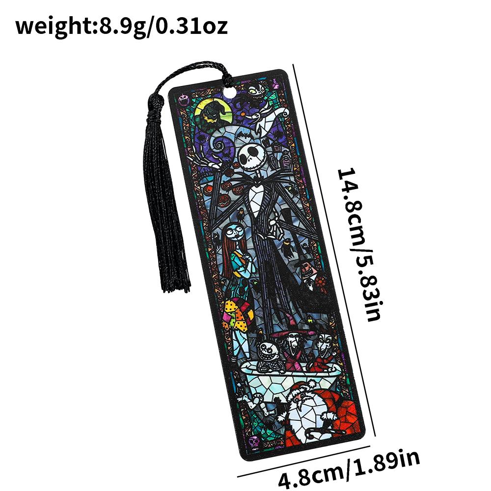 MINISO Акриловая закладка с рисунком скелета, Книги, аксессуары для фанатов Хэллоуина Джека и Салли, канцелярские товары для учебы