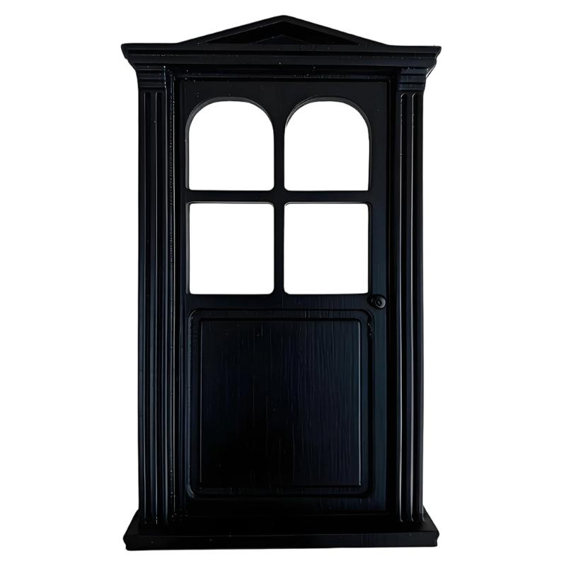 Retro Style 1/12 Scale Dollhouses Bathroom Classical Door Bathroom For DIY Room Decorations