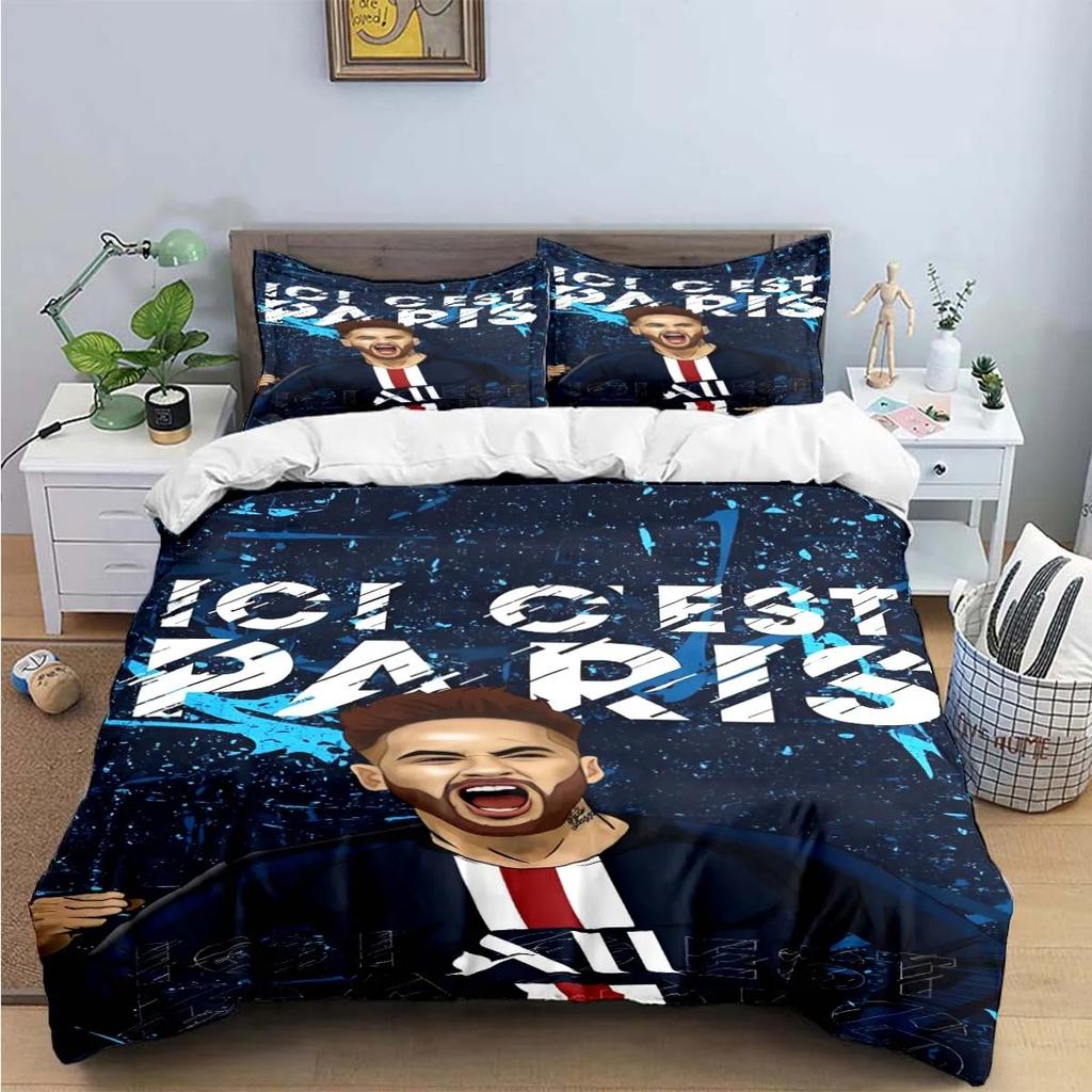 Fashion Football N-Neymar Bedding Sets 3D Printed No. 10 Duvet Cover Pillowcase Adult boy Single Queen King Size Bedding Set