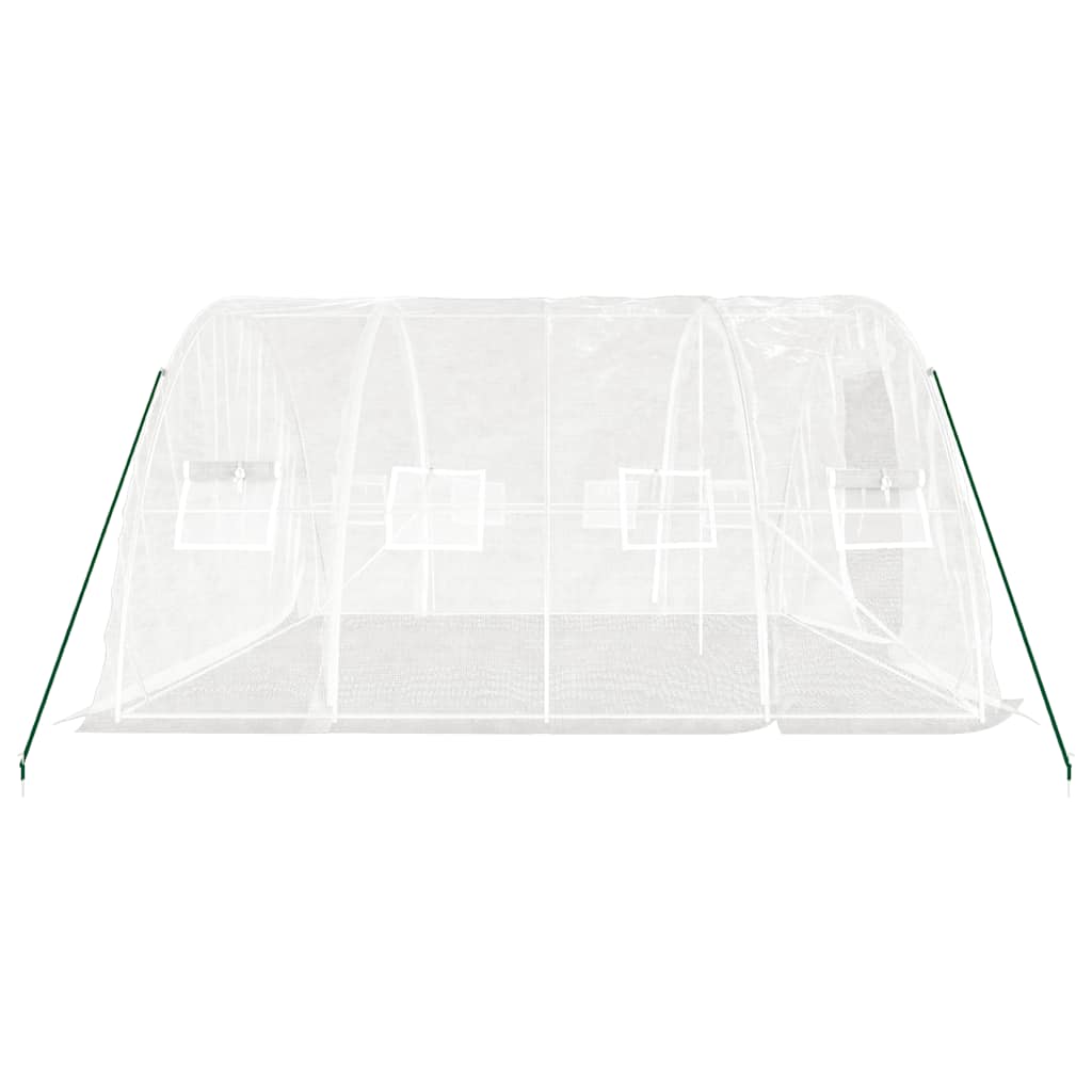 Greenhouse with Steel Frame White 20 m² 5 x 4 x 2.3 m