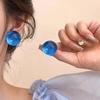 2024 Blue Seaside Vacation Style Stud Earrings for Women - High-End, Fashionable & Simple