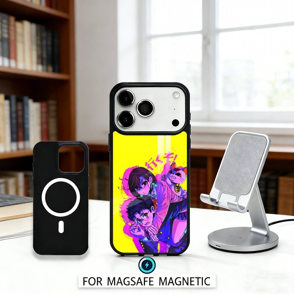 1 шт. Аниме D-Dandadan Чехол для телефона для iPhone 17,16,15,14,13,12,Pro,Max Для Magsafe Магнитная Беспроводная Зарядка