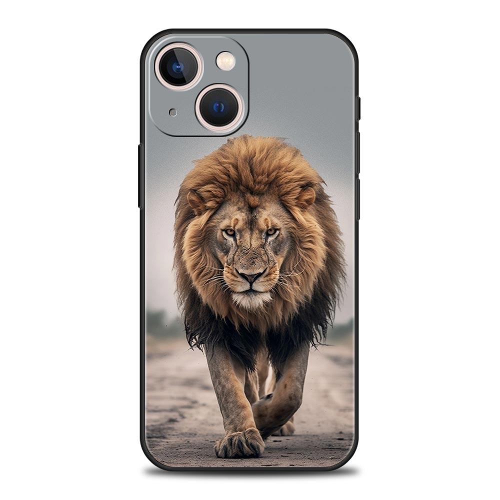 Чехол для телефона с изображением животных из Короля Льва для iPhone 17 16 15 Pro Max 11 12 13 14 7 8 Plus SE 2020 X XR XS, мягкий черный