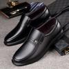 Spring business casual leather shoes genuine leather men's middle-aged and elderly soft leather soft sole cowhide small size foot set large size da