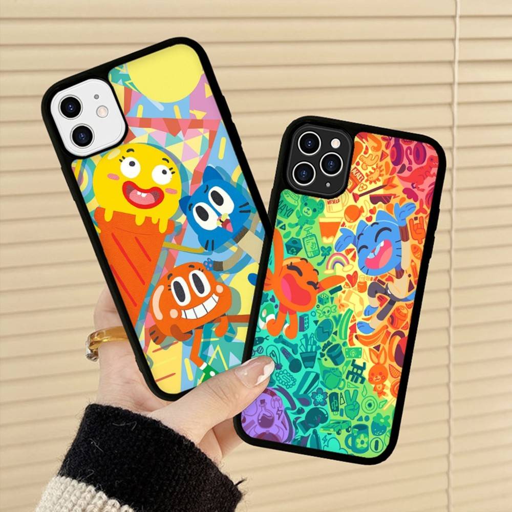 Чехол для телефона Gumball Anime A-Amazing World для iPhone 17 16 15 14 13 Pro 12 11 Pro Max, Жесткий PC+TPU, Задняя крышка