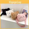 Adorable Plush Kitten Cartoon Shoulder Bag For Kids Mini Stylish Crossbody Bag