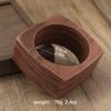 Geometric Wooden Bracelet Square Burlywood Hand Ring Simple Wood Grain Bangle  Unisex