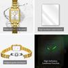 OLEVS Women's Wristwatches Original Quartz Watches for Women Luxury Waterproof Luminous Date Square Gold Watch Ladies Watch 9995