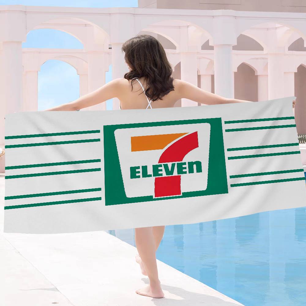 7-E-ELEVENS Микрофибра с принтом Пляжное полотенце Горный туризм Йога Пляж Плавание Бег Впитывающее Мягкое полотенце