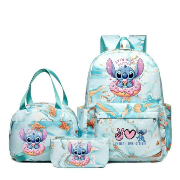 Three-Piece Schoolbag, Primary And Secondary School Backpack, Youth Travel Backpack, Cartoon Backpack.