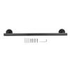 Towel Bar 304 Stainless Steel 45cm Matte Black Nail Free Punch Single Rod Towel Rack Hardware