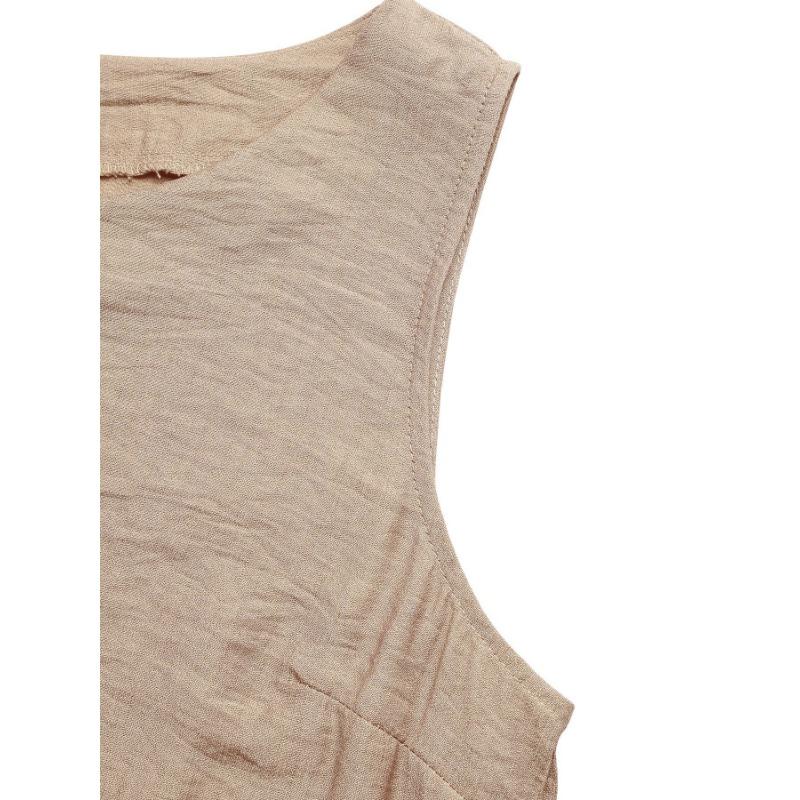 JKASHDK Женские модные повседневные летние весенние однотонные принтованные брюки без рукавов с круглым вырезом костюмы