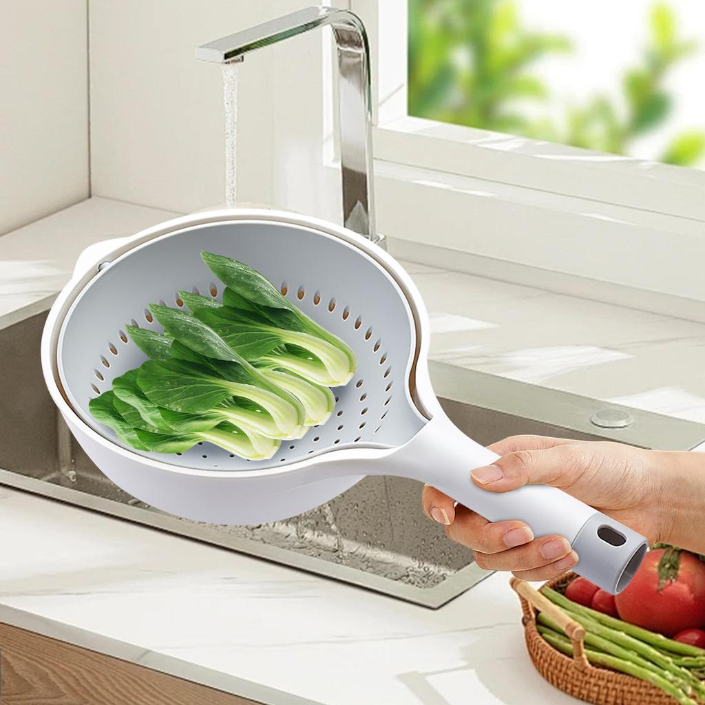 Двухслойная корзина для мытья овощей, фруктовница, гостиная, дом, креативная современная сетка, кухня в красном стиле