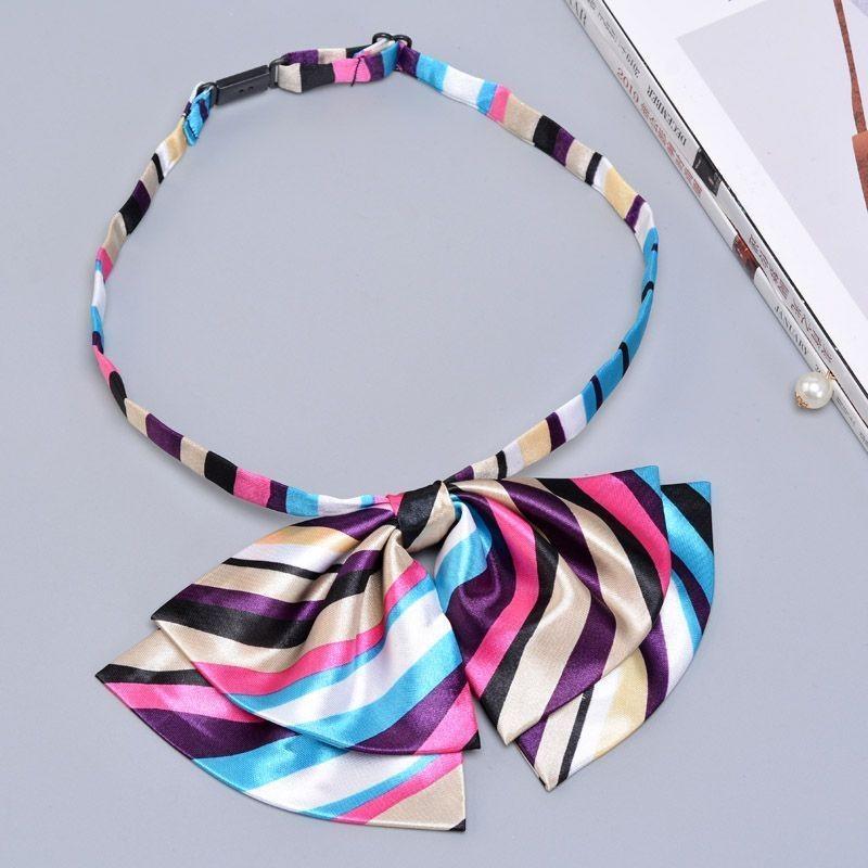 Деловой наряд Двухслойная бабочка для женщин из полиэстера с застежкой на пуговицах