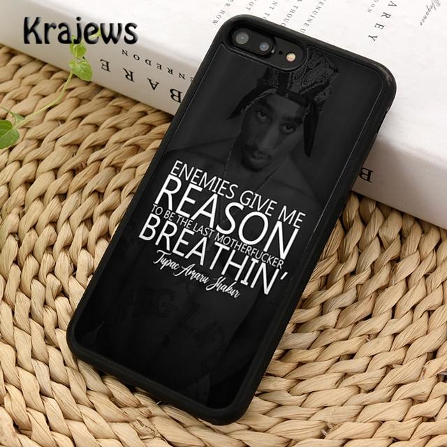 Krajews 2Pac Тупак Шакур Мягкий Чехол Для Телефона Для iPhone 17 Air 16 15 14 plus 11 12 13 pro ma Plus coque Fundas