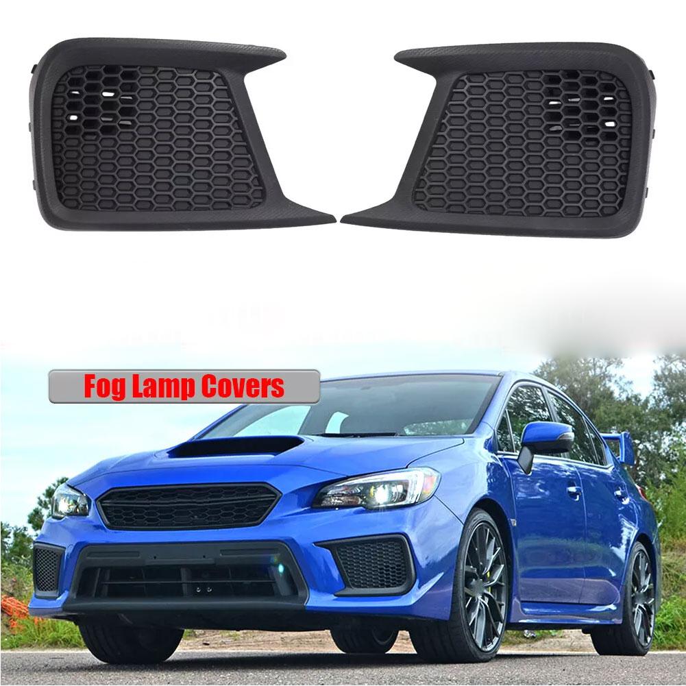 1 Pair Front Left And Right Fog Light Grille Cover Bezel Trim Frames Compatible For WRX STI 2018-2021 Automobile Accessories