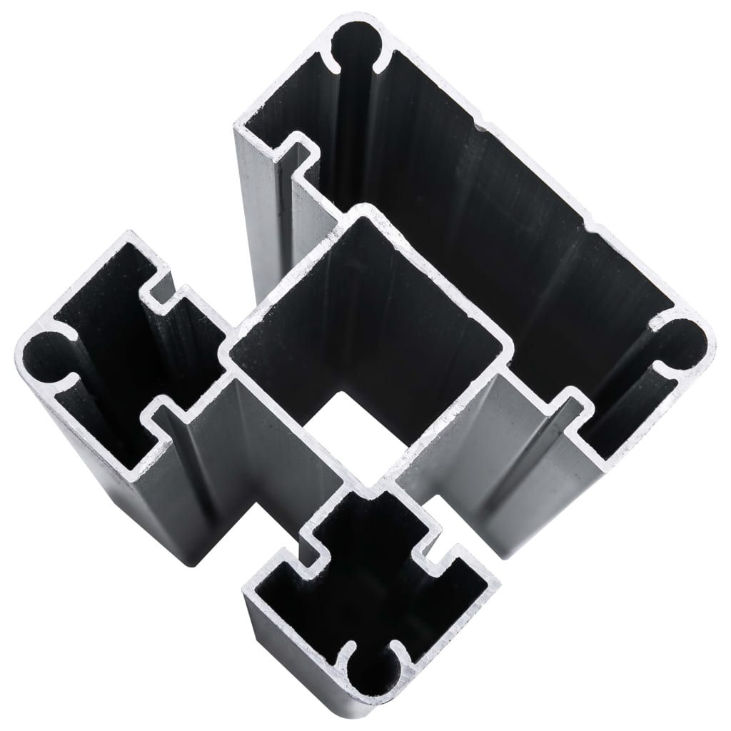 WPC Garden Fence Panel Set 526 x 106 cm Grey