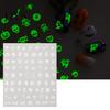 Halloween Nail Stickers 6 Sheets Glow-in-the-dark Sticker, Spooky Ghost Pumpkin Skull Manicure Party Art Decor Decal, DIY Decoration Favors for Women