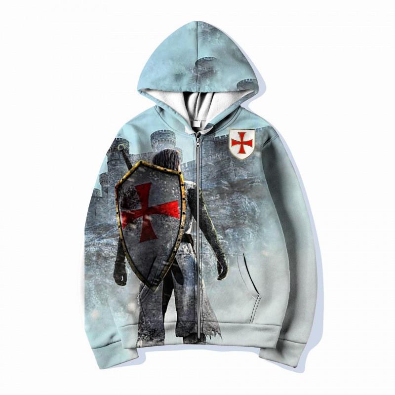 226 Zip-Up Hoodie 3D Print Unisex Loose Casual Sweatshirt Teens