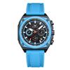 Top Brand Fashion Square Men's Watch New Multifunctional Quartz Waterproof Luminous Calendar Tape Watch