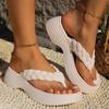 Spring Fashion New Sexy Solid Color Sandals Comfortable and Popular Casual Round Toe Thick-Soled Women's Flip-Flop Shoes