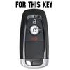 Silicone 3 Button Car Key Fob Ring Chain Cover Case Shell Protector Holder For Ford Escape Eco Sport 2021 2020 2019 2018 2017
