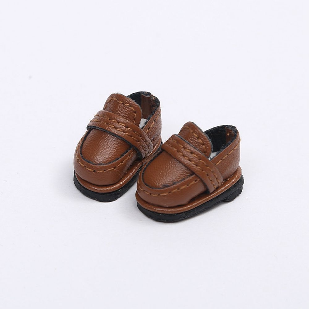 for 1/12BJD Doll Handmade for 1/11 OB11 Leather Shoes Doll Boots Cowhide Dolls Shoes New Casual