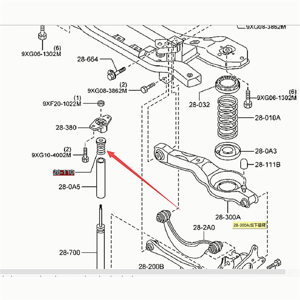 2 шт. Задний амортизатор с буфером для Mazda 3 2004-2012 BK BL Mazda 5 premacy 2007-2012 CR
