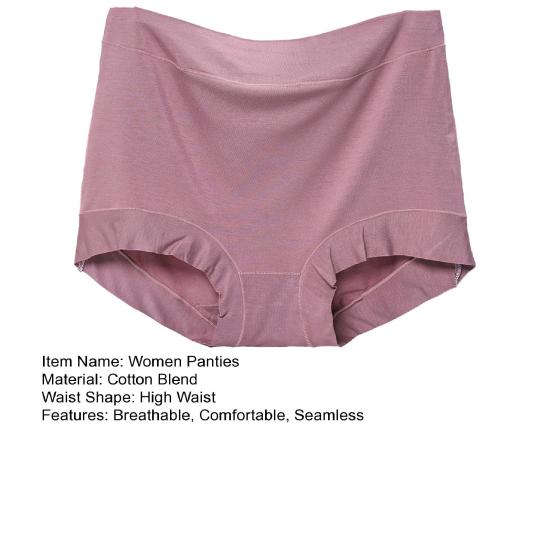Нижнее белье из хлопка No Show с высокой талией для женщин, полностью закрывающие послеродовые трусы, бесшовные эластичные трусики больших размеров