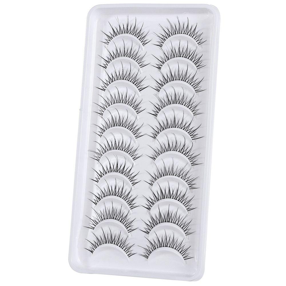 Пары Японские Корейские Натуральный Вид Колючие с Прозрачной Лентой Сказочные Ресницы Накладные Ресницы Пушистые Ресницы