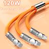 3 в 1 локтевой кабель для быстрой зарядки 120 Вт Micro USB Type-C несколько телефонных кабелей USB жидкий силикон для Xiaomi 13 Samsung IPhone 14 13