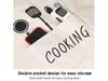 Kitchen aprons with 2 pockets, waterproof, suitable for barbecues, gardens, and restaurants, 2-pack black and beige
