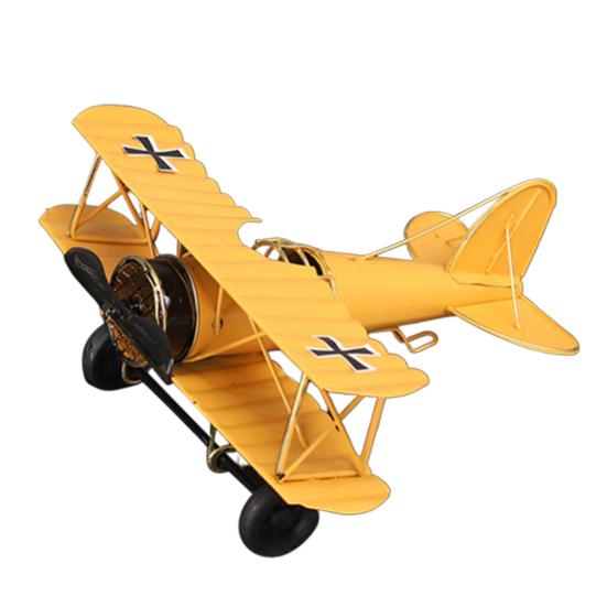 Vintage Iron Art Classic Fighter Aircraft Model Airplane Desktop Ornament Decor
