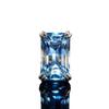 European And American New Fashionable Retro Square Blue Zircon Inlaid Women's Ring