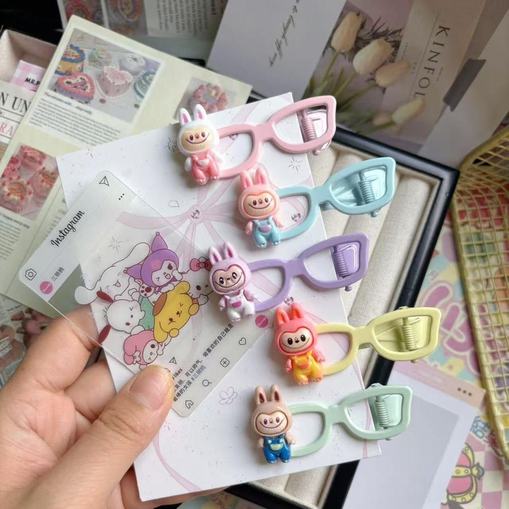 Cute Labu Glasses Hair Clip Cartoon Hair Accessories Girl Heart Girl Hair Hairpin Headwear