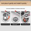 Stainless Steel Kitchen Sink Filter 3-in-1 Design Odor Blocking Anti-Clog Universal Fit Fruit Vegetable Sink Strainer
