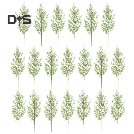 20 шт. искусственные сосновые ветки многоразовые искусственные зеленые листья для поделок поделок реквизит для фотографий домашнее рождественское украшение