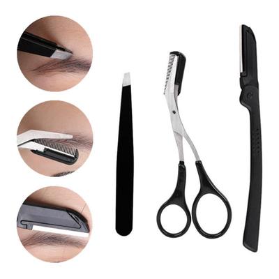 3 шт./компл. нож для нарезки бровей зажим для бровей ножницы для бровей красота макияж косметический инструмент