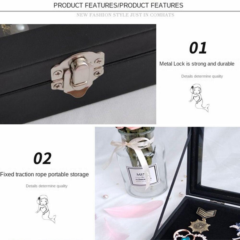 Pu Badge Storage Box Wood Chest Pin Display Box New Jewelry Case