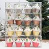 4pcs DIY Crafts Painted Christmas Cake Pendant Cartoon Christmas Tree Decoration  Home Xmas Decor