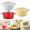 Home Kitchen Enamel Stock Pot Enameled Cast Aluminum Dutch Oven with Lid Mini Cast Aluminum Pot Casserole Home Kitchen Utensils