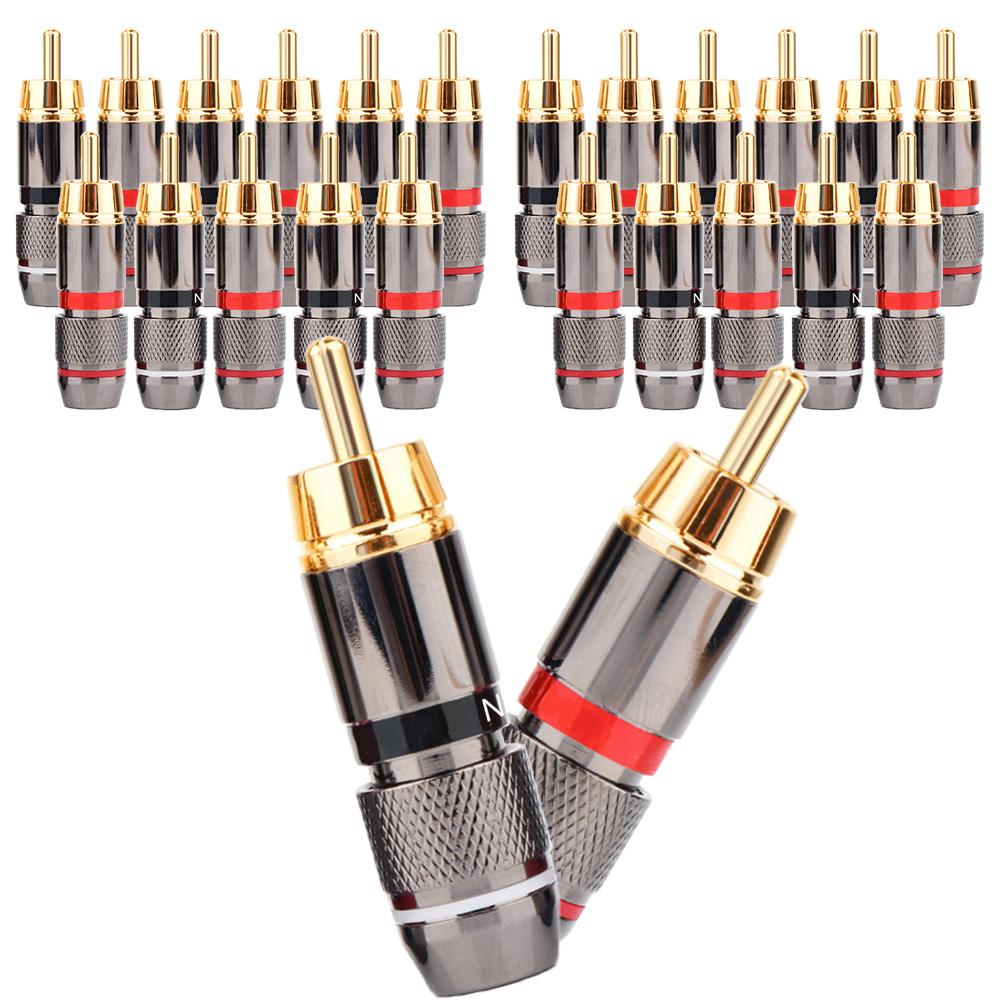 Musical Sound 2/8/24 шт. RCA Разъем Штекер HiFi 24K Позолоченный RCA Разъем Jack Адаптер для 6 мм Аудио и Видео Кабеля ДинамикаХороший продукт