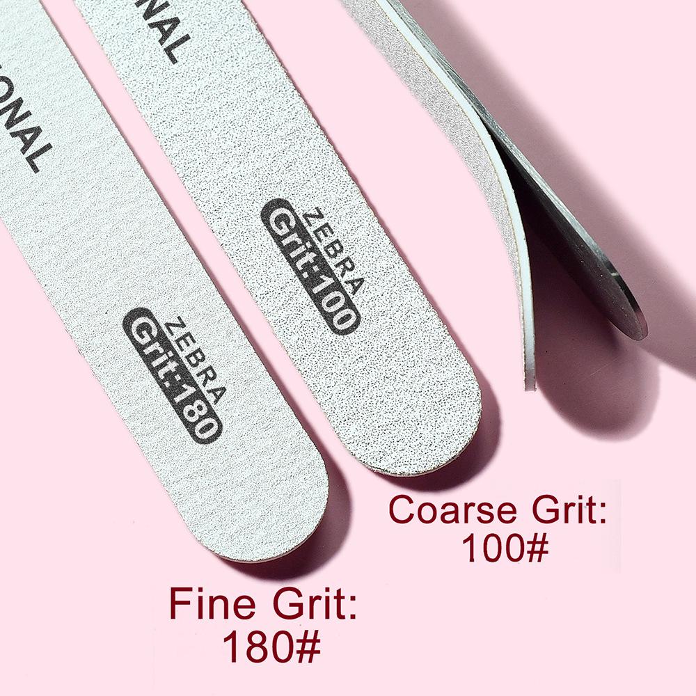 Серая пилка для ногтей из нержавеющей стали со сменной наждачной бумагой 100-180 грит
