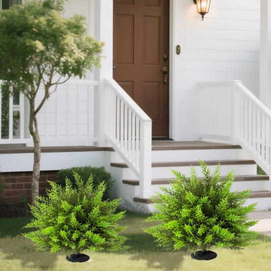 Искусственный топиарий из сосны Реалистичные искусственные сосновые кусты Искусственная зелень с шипами Рождественский топиарий для дома В помещении Передняя веранда Наружный декор